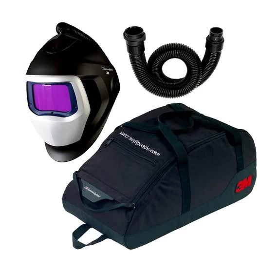 Speedglas™ Svetshjälm 9100 Air med svetsglas 9100XXi, luftslang (QRS) och väska